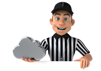 Fun 3D Illustration of an american Referee
