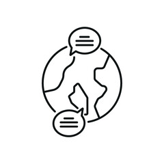 language line icon. Signs and symbols can be used for web, logo