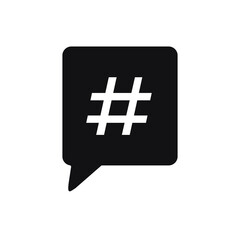 hastag icon vector sign isolated on white background