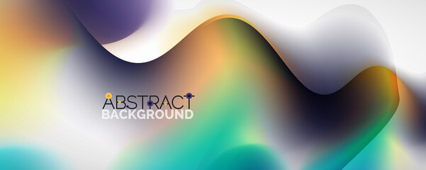 Fluid color gradient abstract background, trendy colorful wallpaper. Vector illustration for placards, brochures, posters, banners and covers