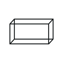 geometric figures, cuboid outline icon. Elements of geometric figures illustration icon