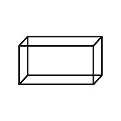 geometric figures, cuboid outline icon. Elements of geometric figures illustration icon