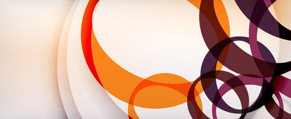 Ring geometric shapes, o letter repetition wallpaper. Abstract background for business or technology presentations, internet posters or web brochure covers