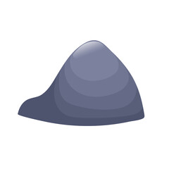 Isolated stone on white.