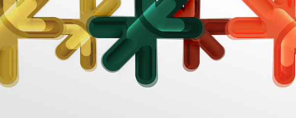 Abstract glossy crosses background for business or technology presentations, internet posters or web brochure covers