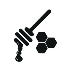 Honey Icon Design Vector Template Illustration In Trendy Flat Style