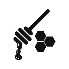 Honey Icon Design Vector Template Illustration In Trendy Flat Style