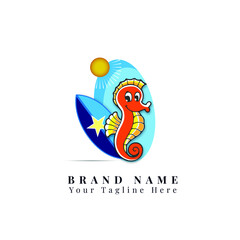 ilustration graphic vector of seahorse logo design