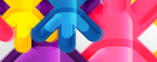 Abstract glossy crosses background for business or technology presentations, internet posters or web brochure covers