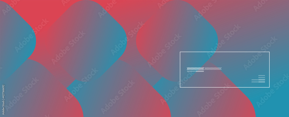 Poster Square shapes composition geometric abstract background. 3D shadow effects and fluid gradients. Modern overlapping forms