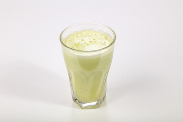 Natural fresh maked green apple juice