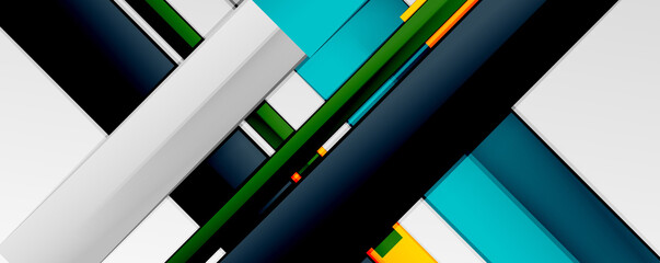 Color abstract lines trendy geometric background for business or technology presentation, internet poster or web brochure cover, wallpaper