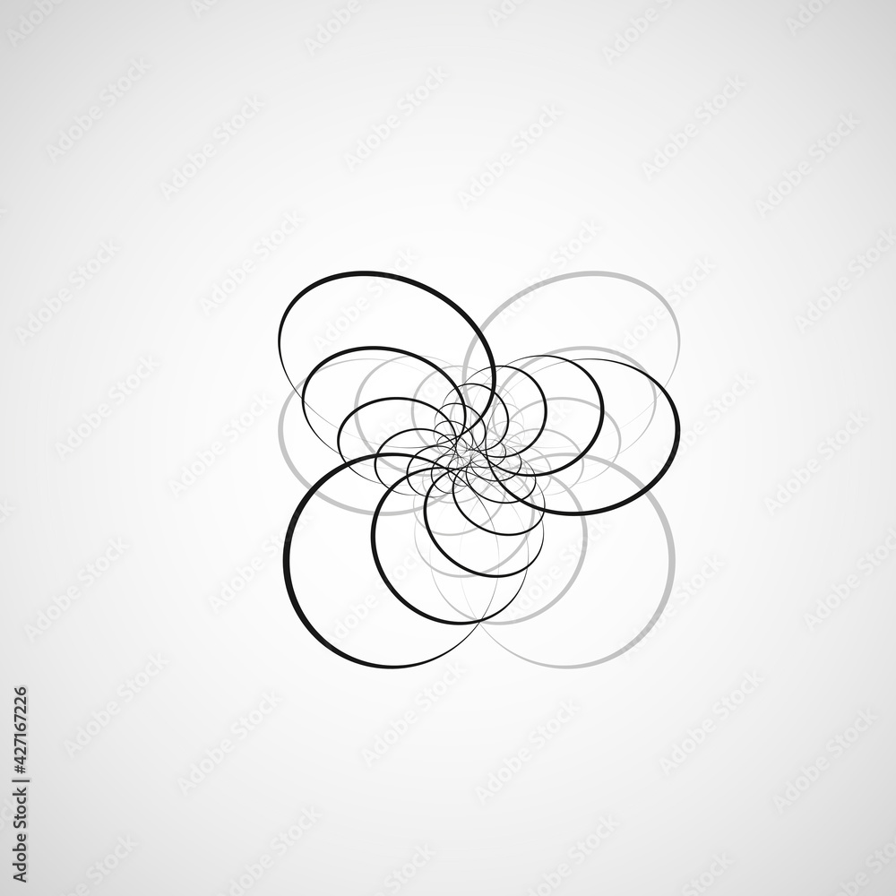 Aufkleber vector swirl design backdrop. beautiful fluid surface with rounded lines