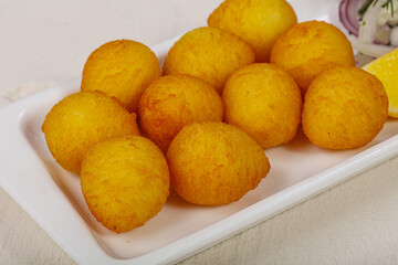 Tasty crispy fried potato balls