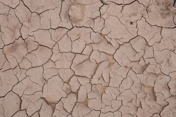 Dry soil and cracked soil surface