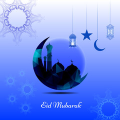 Eid Mubarak festival decorative background