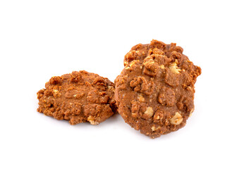 oat cookies an isolated on white background