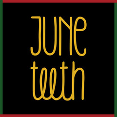 Juneteenth Freedom, Emancipation, Independence Day. Vector illustration for poster, banner, card and background. 