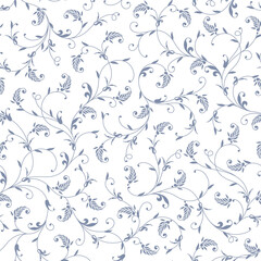 Seamless and beautiful ornament pattern composed of curved lines,