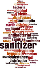 Sanitizer word cloud