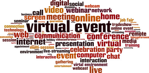 Virtual event word cloud