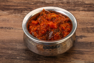 Eggplant saute with tomato and herbs