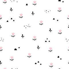 Floral seamless vector pattern