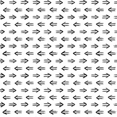 Seamless pattern of arrows in opposite directions. A seamless pattern made with hand drawn arrows.