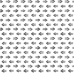 Seamless pattern of arrows in opposite directions. A seamless pattern made with hand drawn arrows.