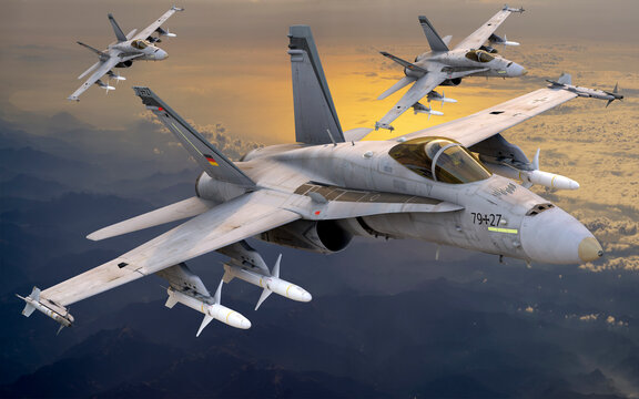 F / A-18C with fictitious nationality of Germany emblems