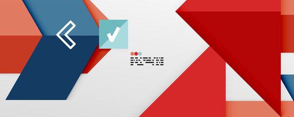 Shiny color triangles and geometric shapes vector abstract background