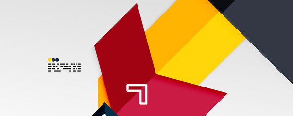 Shiny color triangles and geometric shapes vector abstract background