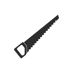Hacksaw or hand saw symbol sign silhouette icon