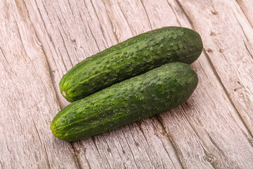 Ripe organic natural green cucumber