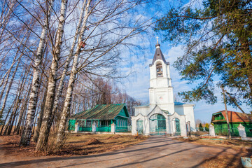 Obraz premium Church of the Life-Giving Trinity built in 1956 in the village of Turbichevo