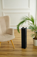 Air purifier in room for filter and cleaning removing dust in home,for fresh air and healthy life. Protects people from dangerous viruses.