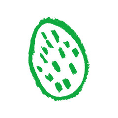 Abstract vector organic shape for creating eco-friendly logo design, ecology symbol, environmental poster, natural organic cosmetic label, vegan food shop emblem, bio badge in trendy hand-drawn style.