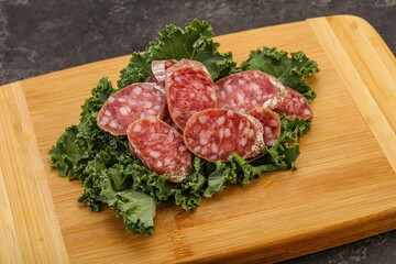 Iberian pork Fuet sausage slices