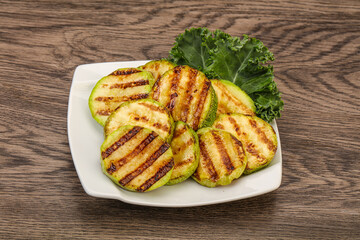 Vegan cuisine Grilled zucchini slices