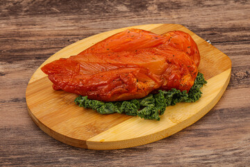 Smoked chicken breast with spices