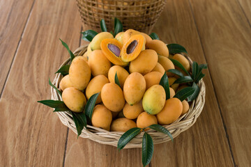 plango In a basket on a wooden background