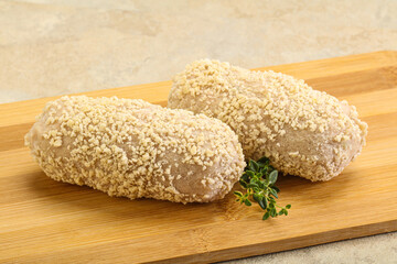 Raw chicken cutlet for roast