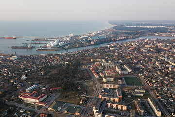 Fototapeta na wymiar Aerial view of Ventspils, Latvia.