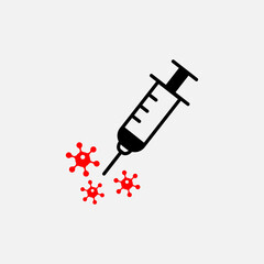 Vaccine icon on white.