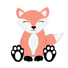 cute happy animal vector illustration