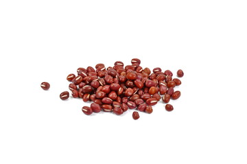 Azuki Bean or Red Bean Seeds isolated on white background