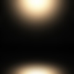 3d black empty room illuminated bright light top and dawn. Abstract background.