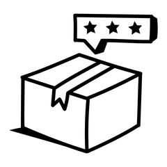 
Box with stars showing the concept of logistics rating 


