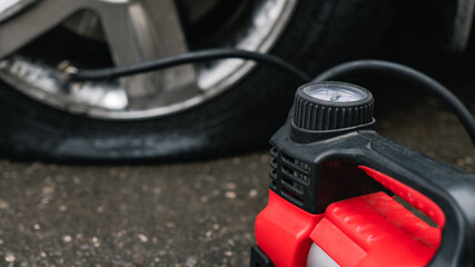 close up of a car tire