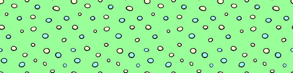 Spotted abstract vector background. Seamless pattern with spots, asymmetric random polka dots, circles, eggs. Design for fabric, wrapping paper. Fun easter texture, backdrop